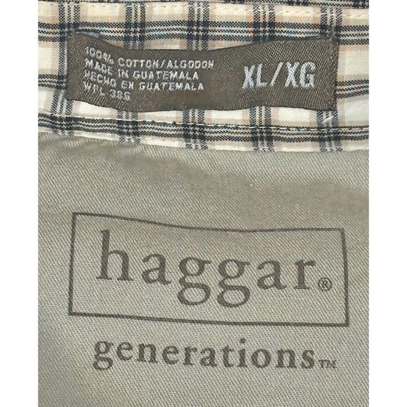 Haggar Generations Men's XL Plaid Button Down Shirt - Picture 3 of 8